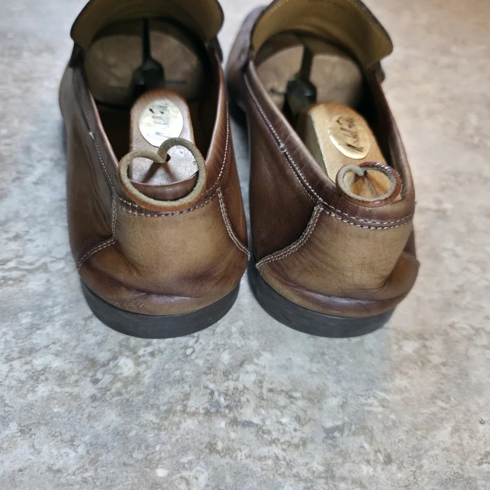 Magnanni Ramiro II Penny Loafer Shoes 18041 Brown Rustic Tan Leather Mens 13 M